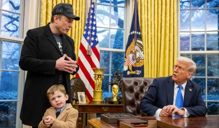 Musk’ın Oğlu Oval Ofis’te Göz Doldurdu!