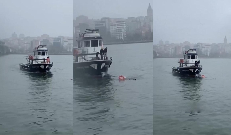 İstanbul’da denize düşen kadını balıkçılar kurtardı!