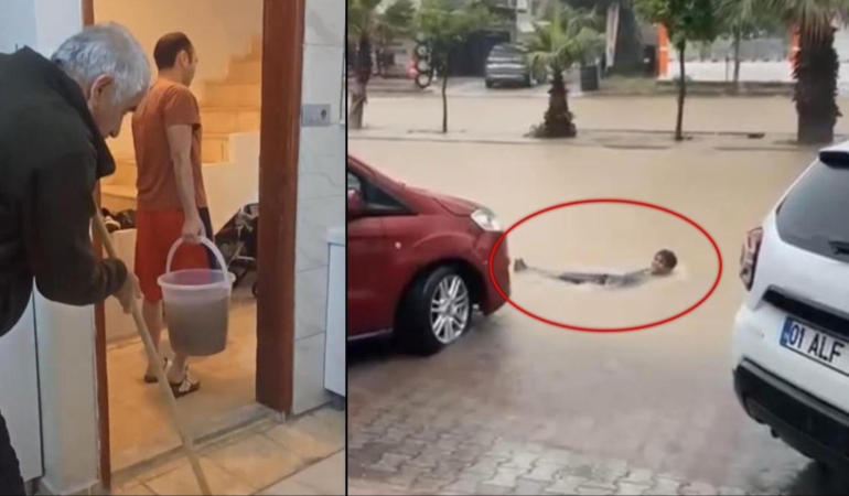 Adana’da Sağanak Yağış Hayatı Felç Etti!