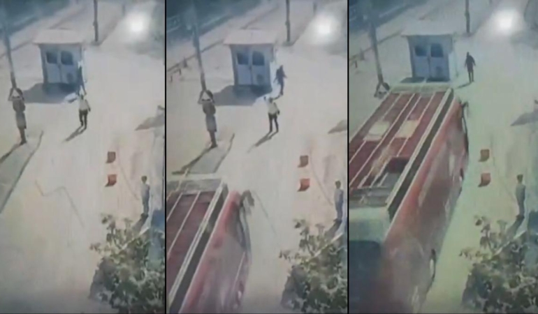 Polis Memurlarının Üzerine Otobüs Sürdü!