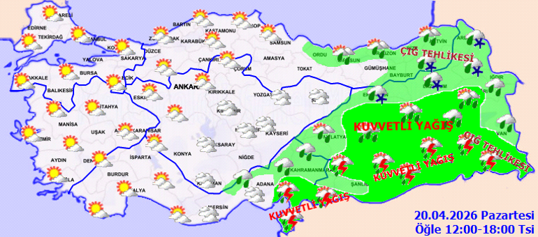 Batıda bahar, doğuda kış havası... Meteoroloji 12 il için sarı kodlu alarm verdi