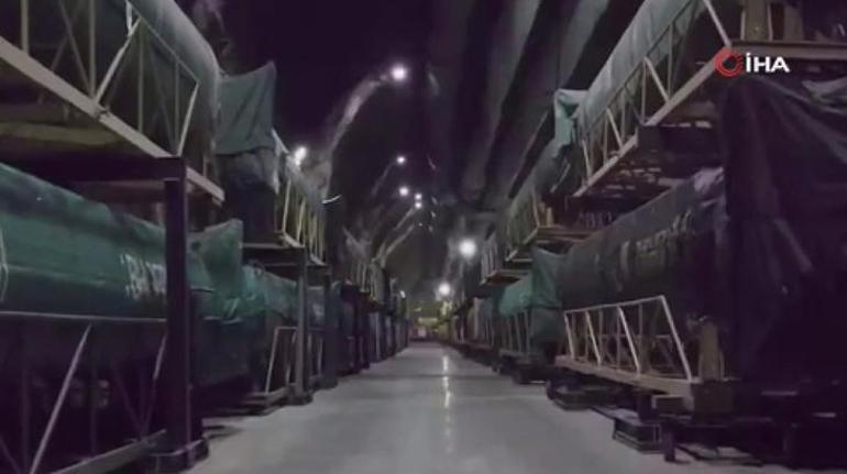İşte İranın yer altı tesisleri Devrim Muhafızları komutanı video yayınladı: Füze stoklarını hızla yeniliyoruz