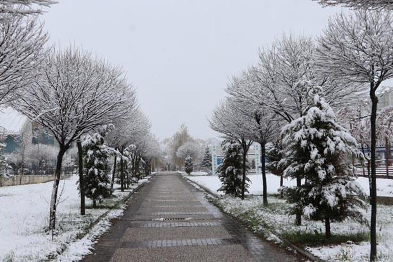 Fotoğraflar bugün çekildi Mayıs ayında kar sürprizi... Kent merkezi bembeyaz