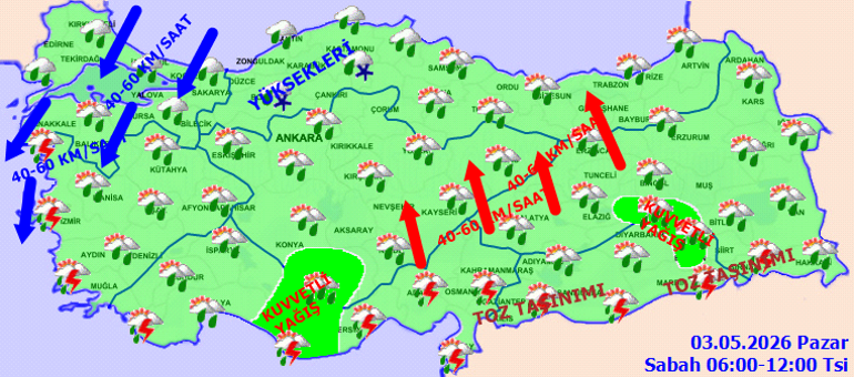 Son dakika: Meteoroloji hava durumu raporunda 43 il için sarı kodlu uyarı İstanbulda fırtına alarmı