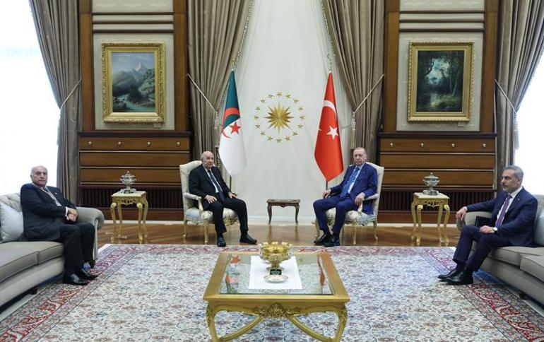 Cezayir Cumhurbaşkanı Ankarada Cumhurbaşkanı Erdoğan: Cezayir ile iş birliğimiz gelişiyor
