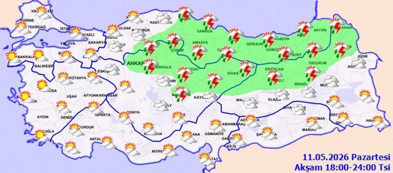 Yaz geliyor derken sağanak yağış uyarısı geldi Meteoroloji uyardı: İstanbul dahil 12 ilde etkili olacak